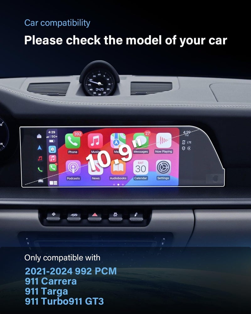 WEIPIN For Glossy Tempered Glass 2021 2022 2023 2024 2025 Porsche 911 10.9 Inch Touchscreen Screen Protector - 911 Accessories - Image 2